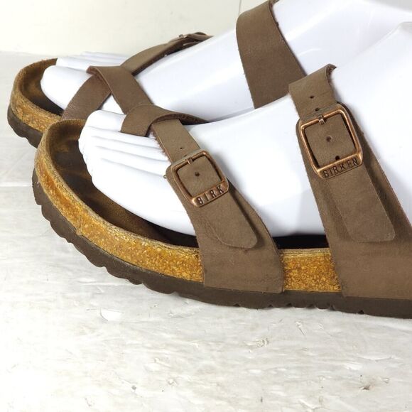 Birkenstock Women's Mayari US5 EU36 Birkibuc Mocha Brown Strappy Slide sandals - Picture 16 of 16